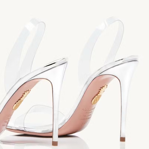 Aquazzura So Nude Plexi Sandal 105  size 40 - Picture 2 of 14